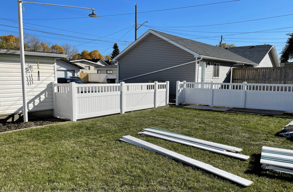 Unique Vinyl Fence in Edmonton